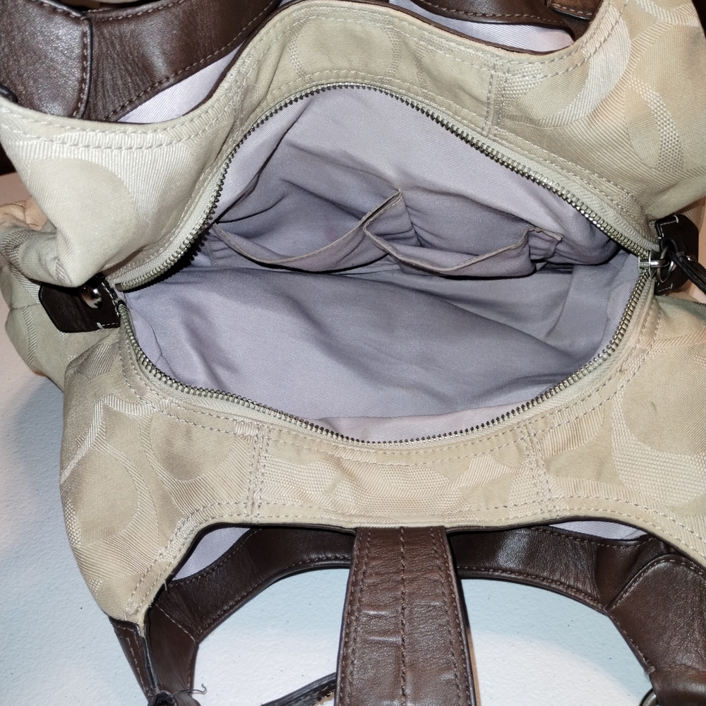 Coach Tan and Brown Shoulder Bag - Picture 3 of 3